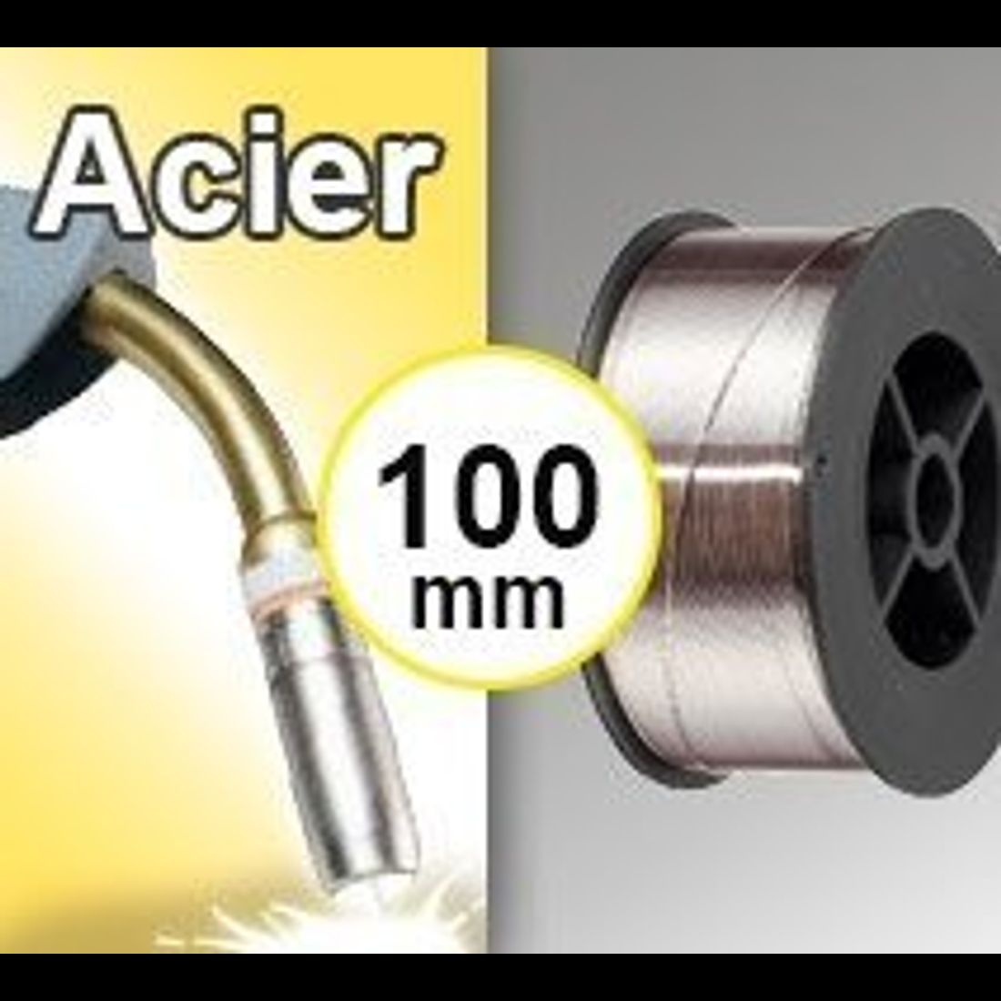Bobine de fil ACIER - Diamètre 100 mm