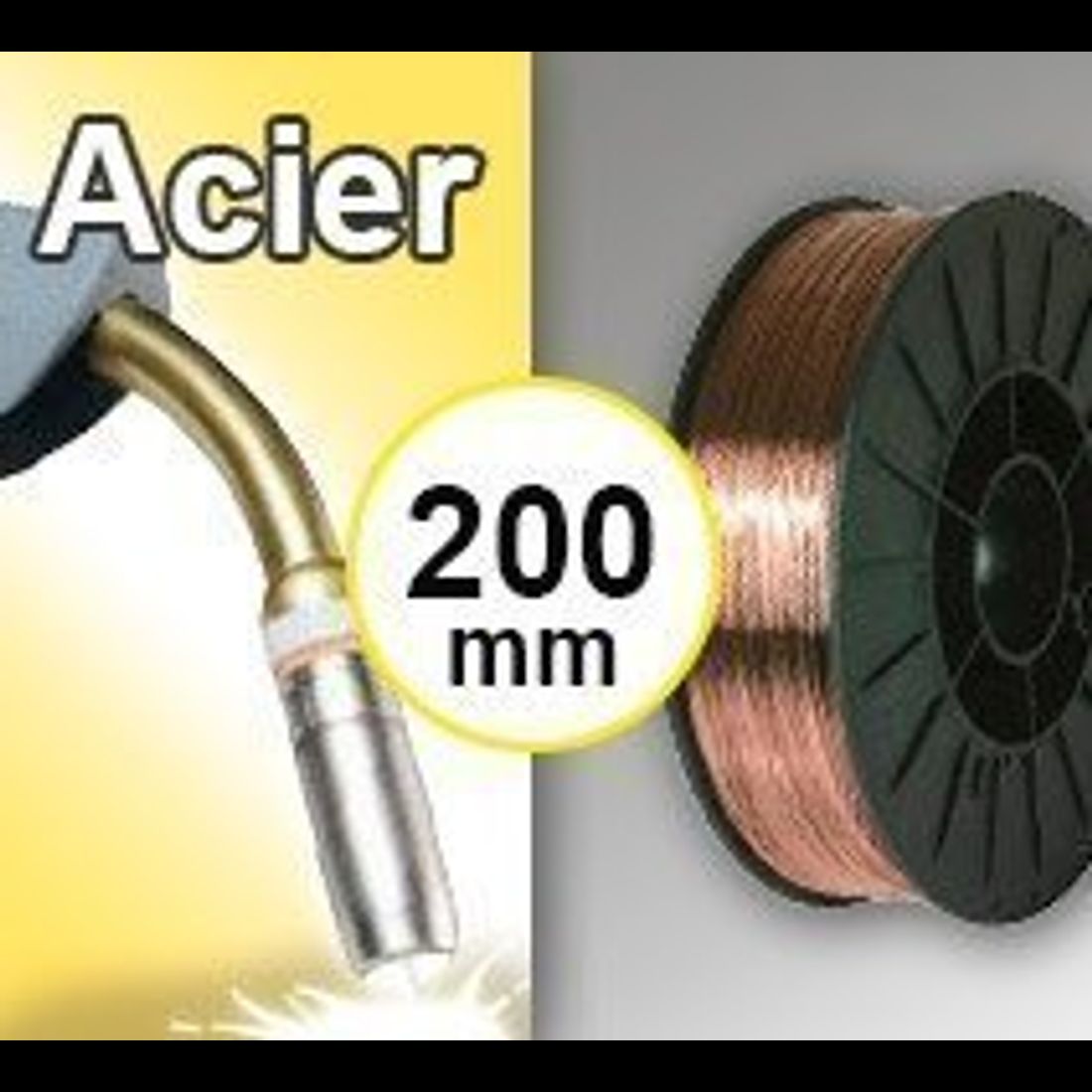 Bobine de fil ACIER - Diamètre 200 mm