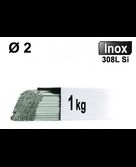 Baguettes métal d'apport TIG - INOX 308L - Ø 2 - Vrac 1kg