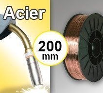 Bobine de fil ACIER - Diamètre 200 mm