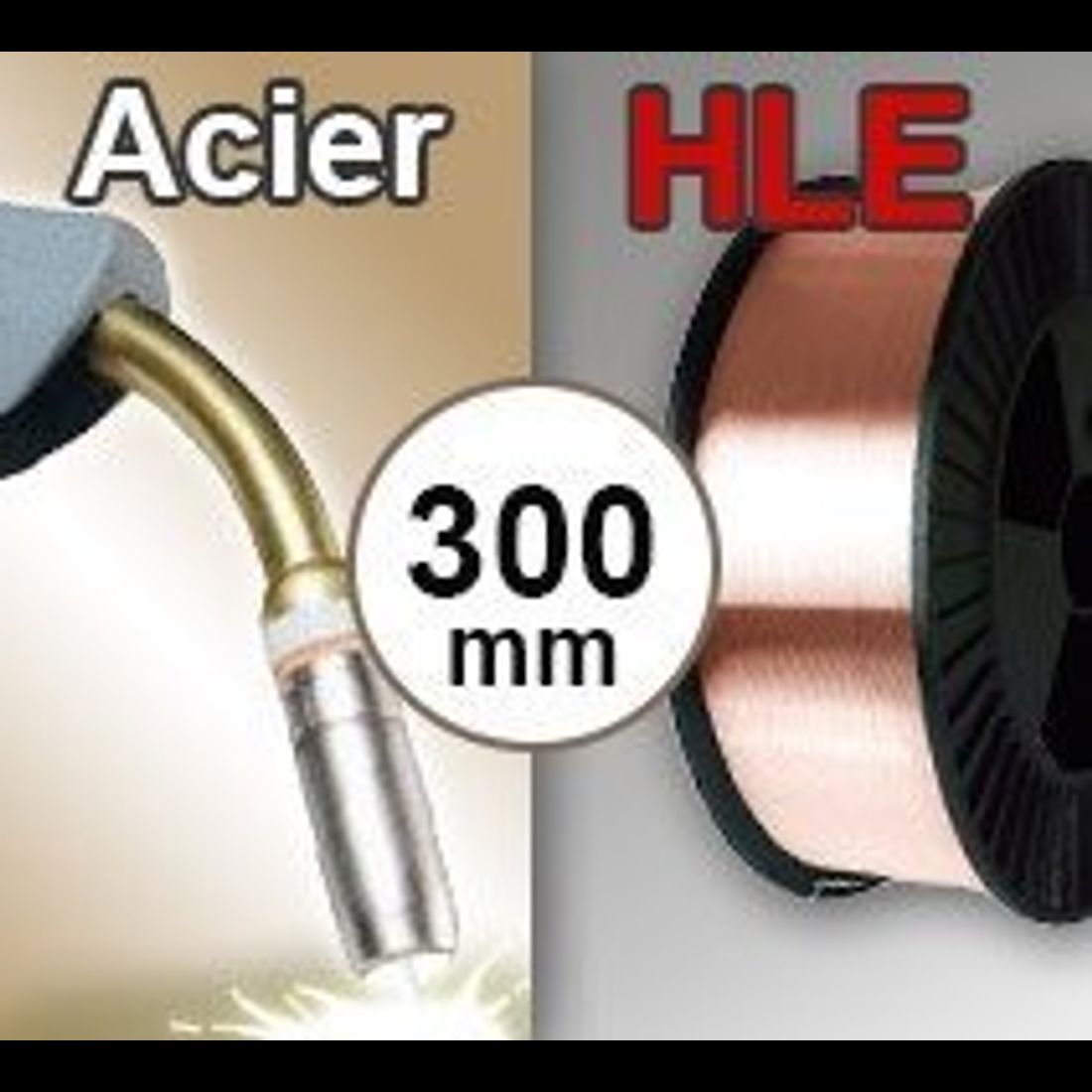 Bobine de fil HLE ACIER - Diamètre 300 mm