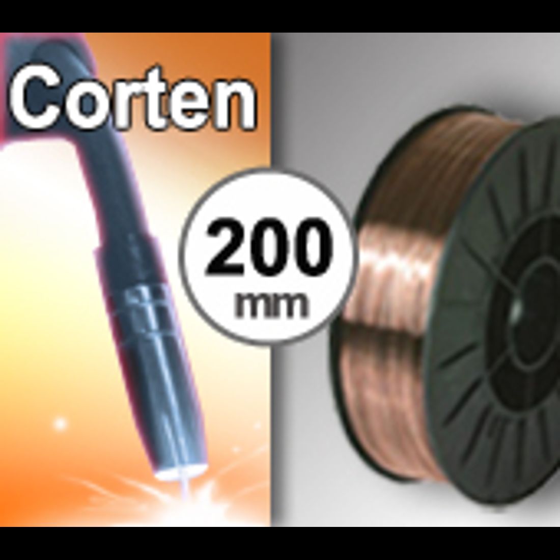 Bobine de fil CORTEN - Diamètre 200 mm
