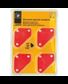 LOT DE 4 MINI EQUERRES MAGNETIQUE  - Epaisseur 13 mm - Côté 73 mm