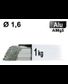 Baguettes métal d'apport TIG - ALU AlMg5 - Ø 1,6 - Vrac 1kg