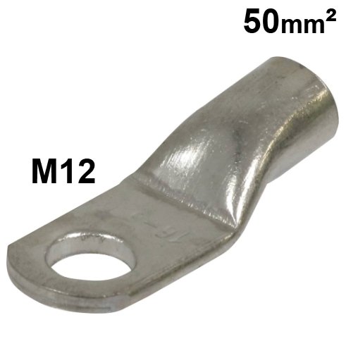 Cosse à oeil à souder et à sertir 50mm² M12 - lot de 2 pcs