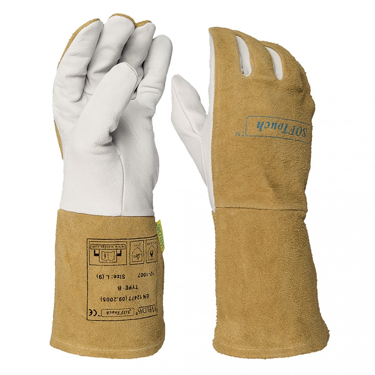 Gants de soudage renforcés en croute de cuir bovin (T9,5)