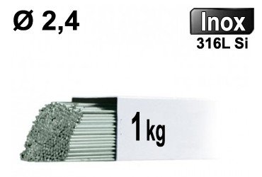Baguettes tig inox 316l d2,4 - 1kg