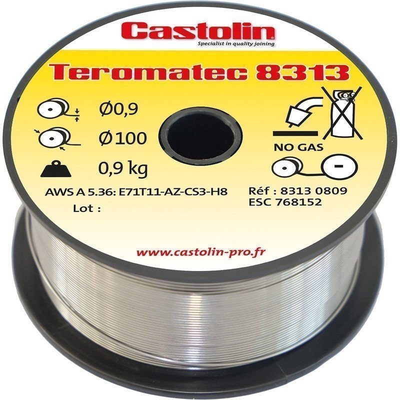 Bobine de fil fourré NO-GAZ  D 100 mm - ACIER - D 0,9 - 0,9kg - Castolin