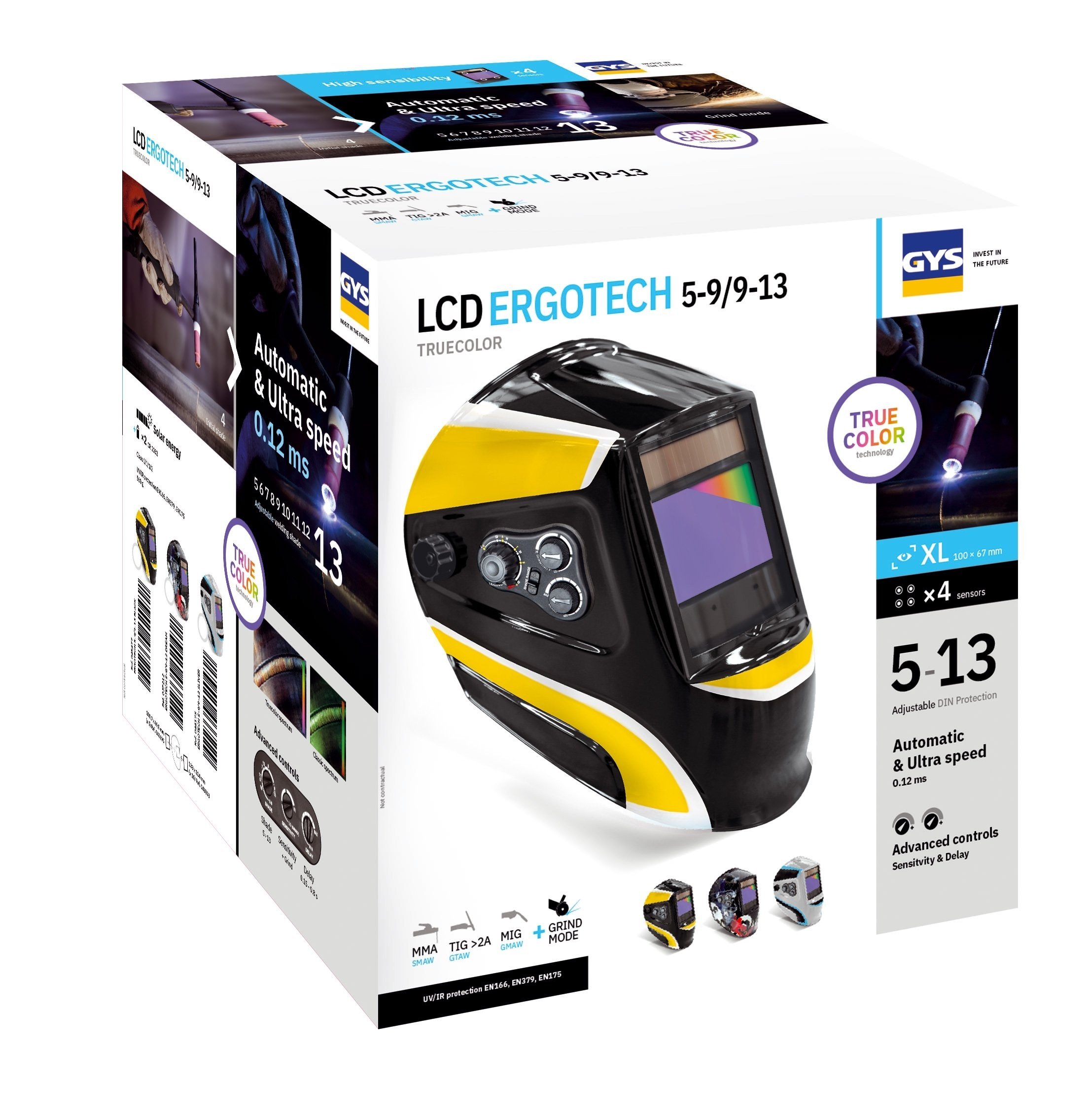 Masque de Soudeur GYS 068650 LCD Ergotech+ 5-9/9-13 Silver
