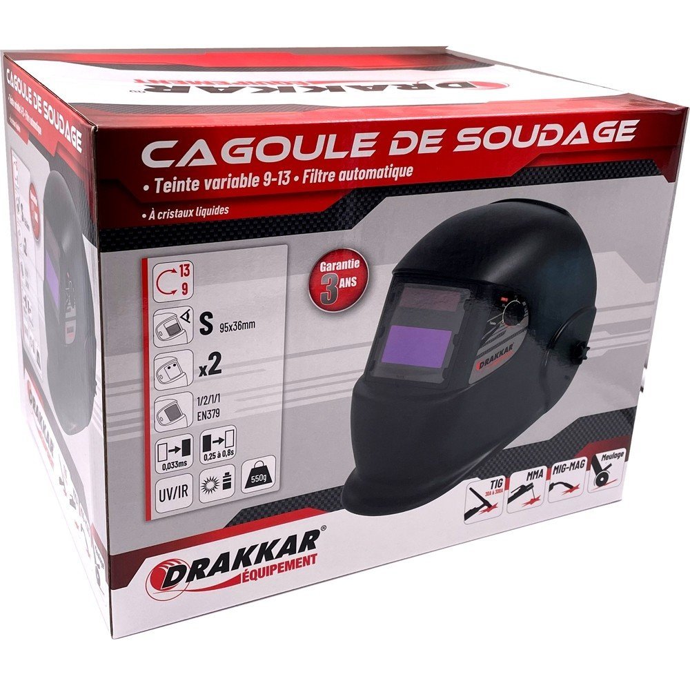 DOMAC Cagoule de soudure LCD DIN9-13