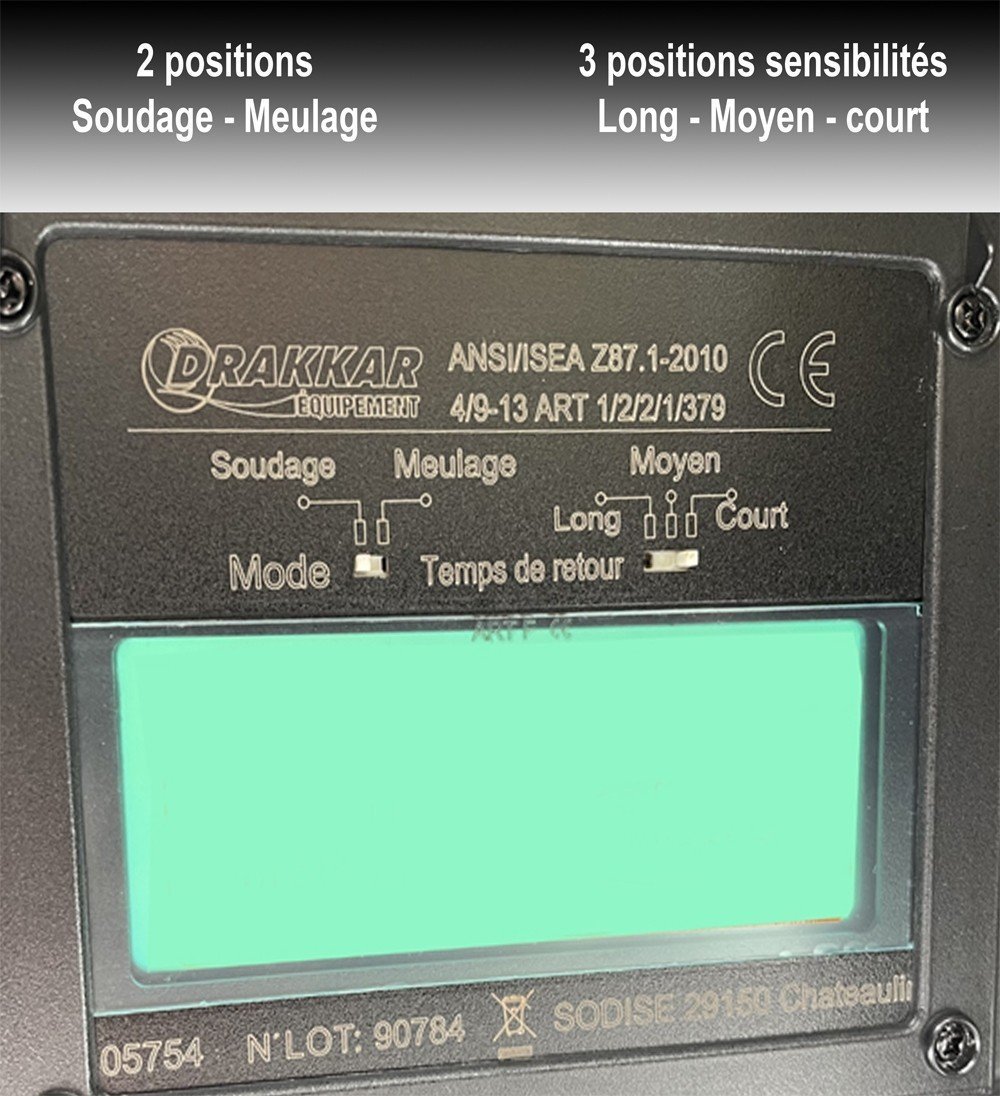 DOMAC Cagoule de soudure LCD DIN9-13