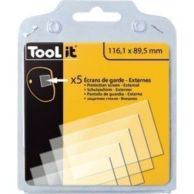  5 Écrans de garde -  Extérieur 116,1 x 89,5 mm  pour masque LCD MASTER 9-13G