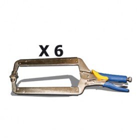 Lot de 6 pinces étau carrossier