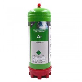 BOUTEILLE GAZ ARGON PUR jetable 2,2 Litres - Soudure Aluminium