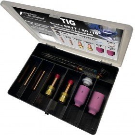 Coffret  TIG pour torche SR17 AC/DC, SR26 AC/DC, SR18 AC/DC - Montage GAS-LENS 