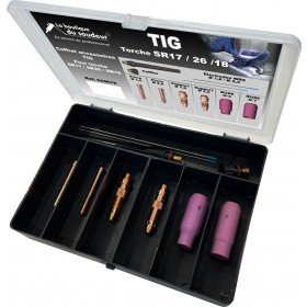 Coffret  TIG pour torche SR17 AC/DC, SR26 AC/DC, SR18 AC/DC