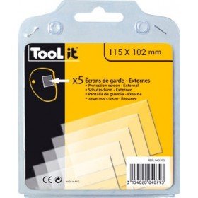  5 Écrans de garde -  Extérieur 115 x 102 mm  pour masque LCD HERMES 9-13G / EXPERT 9-13