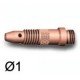 Support pince et buse Ø1 pour torches TIG SR17/SR17V/SR26