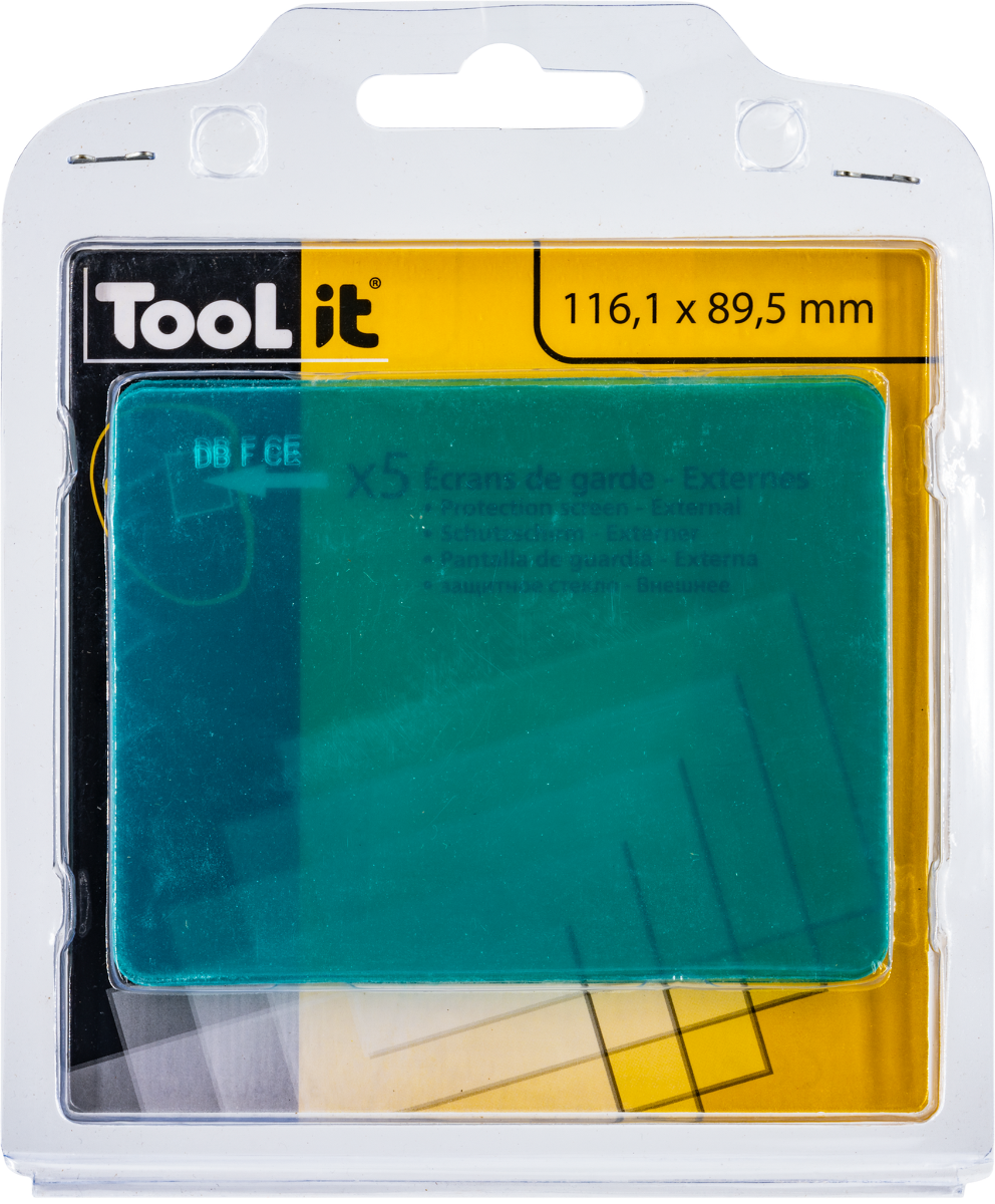  5 Écrans de garde -  Extérieur 116,1 x 89,5 mm  pour masque LCD MASTER 9-13G