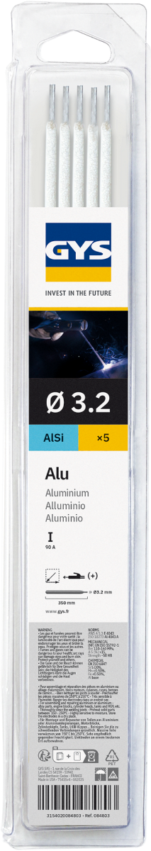 Électrodes ALU - D 3,2 - (Blister de 5 pièces )