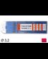 10 électrodes 150 mm, tungstène thorié, Ø 3,2 mm - Rouge